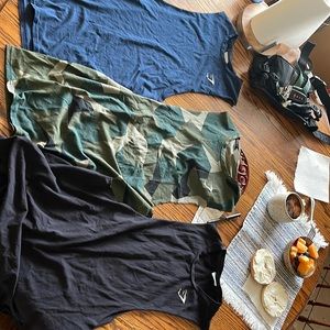 Gymshark react drop arm tank lot of 3 size medium